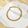 Elegant Gold Titanium Necklace Contemporary Ins Hip Hop Choker For Trendy Style Womens