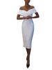 Spring and summer women's long dress European and American sexy tube top short sleeve hip wrap dress dress