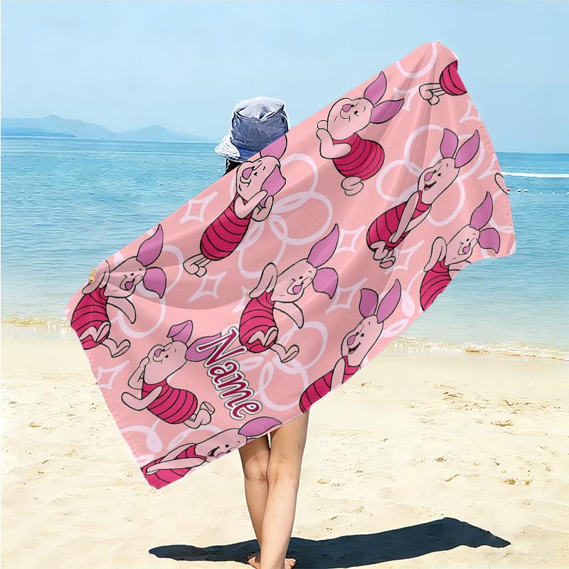 Personalized Dumbo Circus Adventure Beach Towel Microfiber Beach Towel Thin Absorbent for Beach Swimming Yoga Bath Sports. 0910365