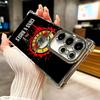 Band G-Guns N R-Roses Plating Phone Case For Samsung Galaxy S24 S25 FE S26 Edge S23 Ultra S22 S21 Plus S20 Anti-Fall Airabag Cov