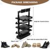 4 Tier Multi-Functional pull-out Shoe Cabinet Suitable for Entryway and corridors Adjustable Height Retractable Metal Stackable