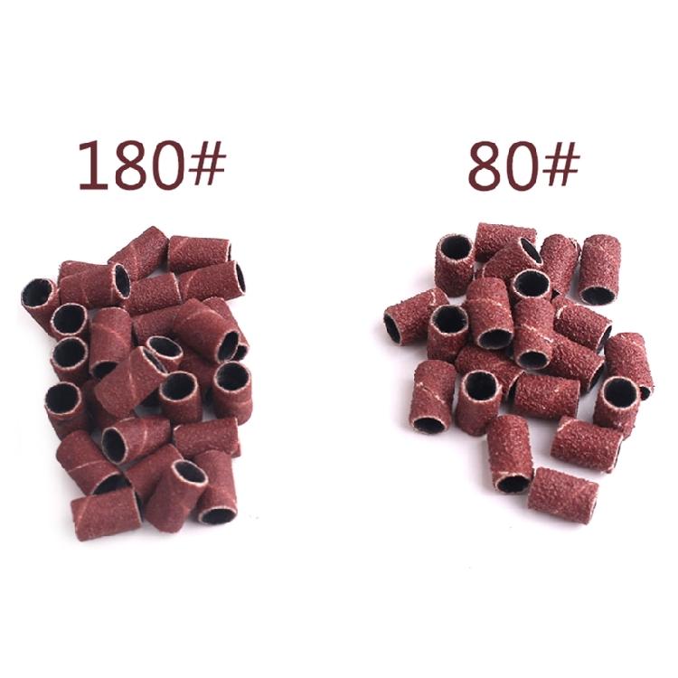 100Pcs 80/120/150/180/240Grit Nail Sanding Bands for Nail Drill Fine Grit Nail
