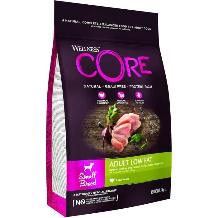 Aliment diététique - Wellness CORE - Dinde - Croquettes pour Chien Petit - 5 kg - Faible en Graisse