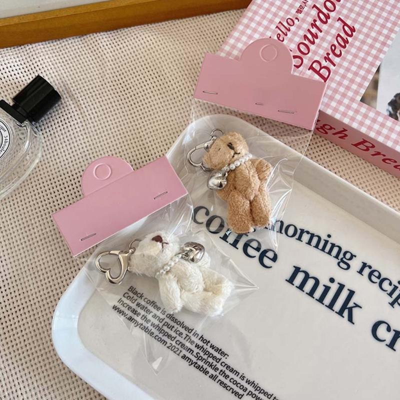 Cute Cartoon Rabbit/Bear Keychain Women's Bag Wallet Purse Pendant Charm Fun and Unique Accessory for Phone Bags Keys