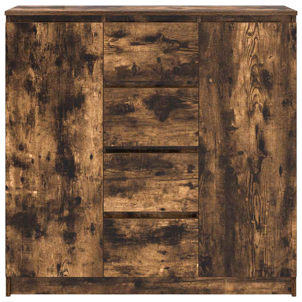 Sideboard with Drawers Smoked Oak 100.5 x 35 x 98.5 cm