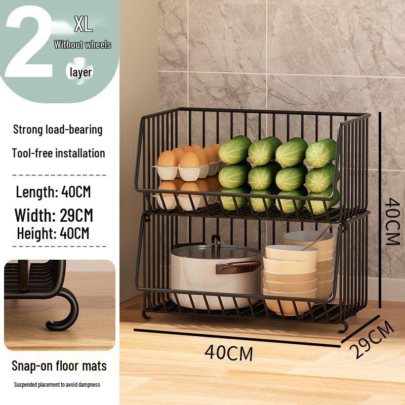 Wall & Floor Multi-Layer Vegetable and Fruit Storage Rack