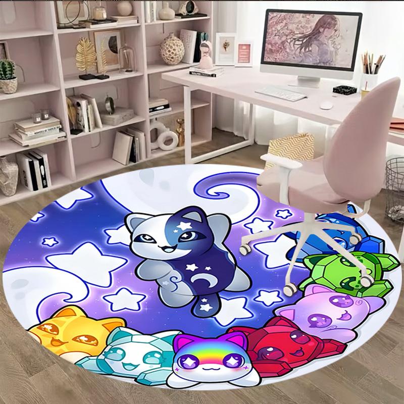 1pc Anime A-AphmauS (3) Print Round Carpet Chair Round Carpet Suitable for Bedroom Living Room Home Decorative Carpet