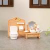 1set 1:12 Dollhouse Miniature Bathtub Toilet Sink Bathroom Set Furniture Home Model Decor Toy Doll House Accessories
