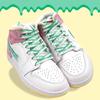 Colorful Mandarin Duck Powder Green Shoe Laces Af1 Ice Cream Shoelaces for Sneakers Flowing Shoelace Flower Ins Shoes Strings