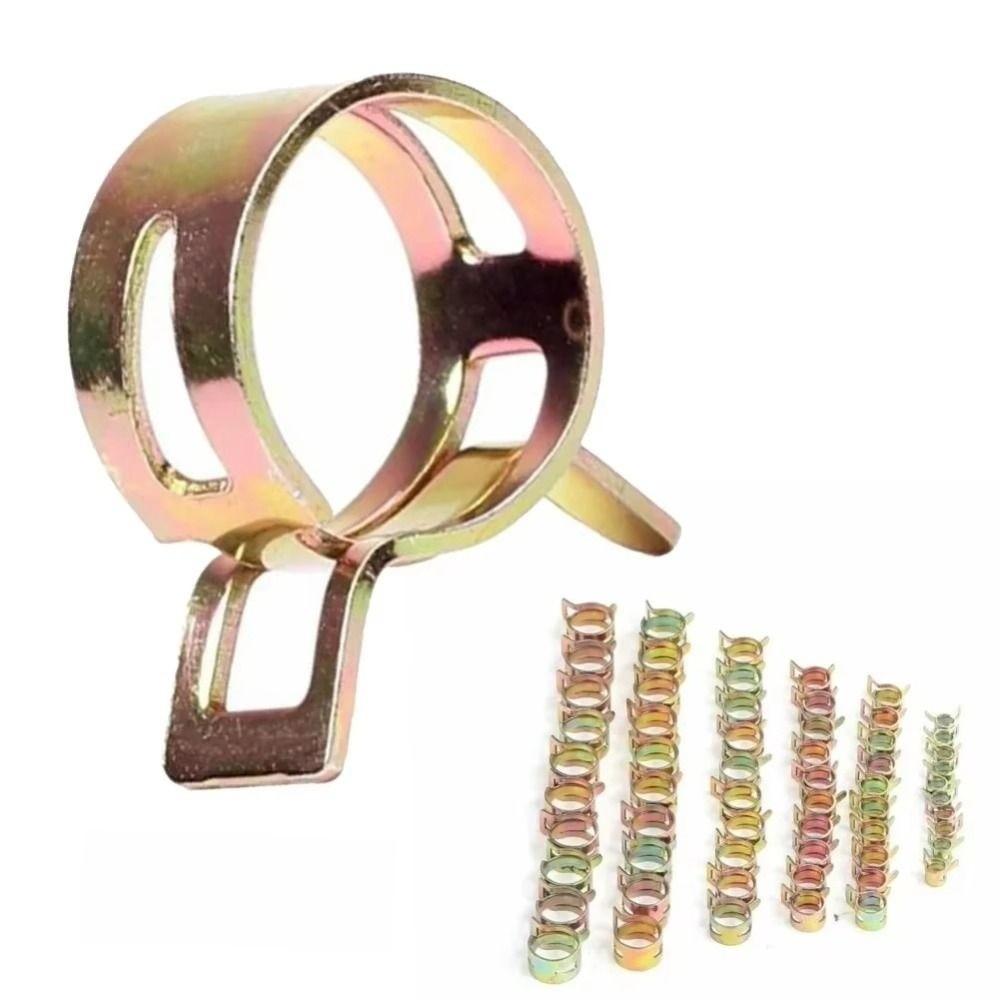 100Pcs Low Pressure Fuel Line Hose Clip Spring Driven Air Tube Clamp  for Automobiles