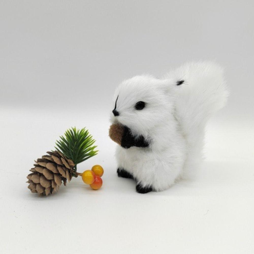 PP Cotton Squirrel Plush Toy Big Tail Squirrel Stuffed Plushie Doll Plush Squirrel Doll  Home Decor