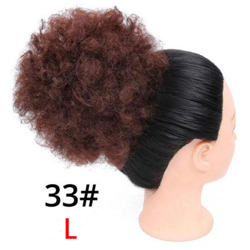Short Afro Puff Curly Ponytail Drawstring Clip In Hair Extension Synthetic Curly Hair Curly Wig