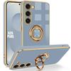Case for Samsung Galaxy S25 Plus (S25+) Shockproof Silicone Protection with Blue Ring