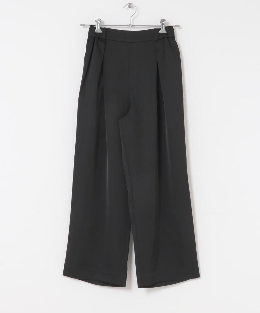 Sense of Place Black One Women's Satin-In-Tuck Pants, AAA6-24A002,