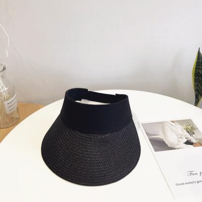 2026 Summer women casual straw hat Sun shade cap Lady female outdoor Holiday beach visor cap Large brim hat Gorros