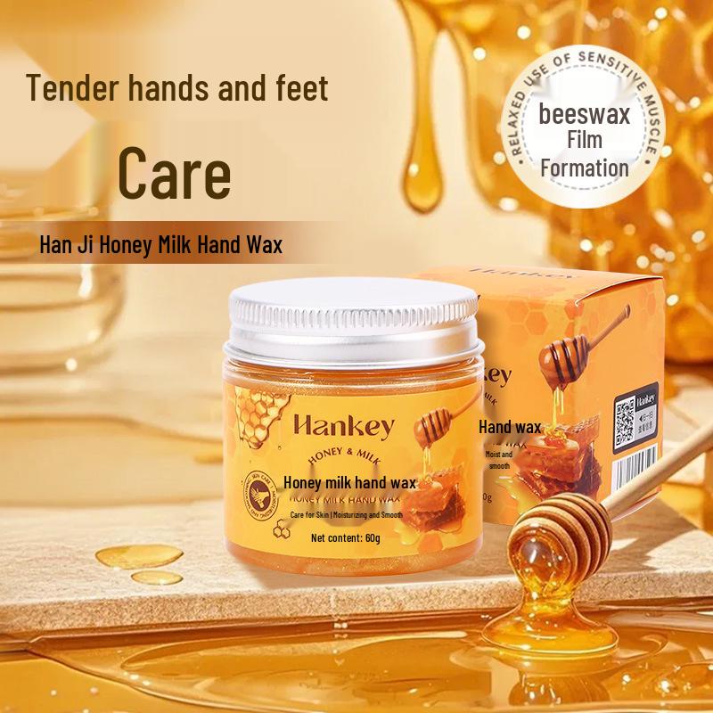 Golden Honey Milk Hydrating Peel-off Hand Mask - Moisturizes and Softens Cuticles for Tender Skin.