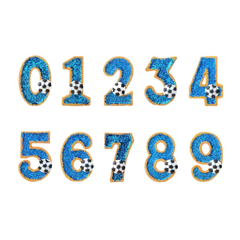 1Pc Vitality Football 0-9 Free Matching Combination Digital Candles Birthday Candles For High-end Baking Cake Decoration