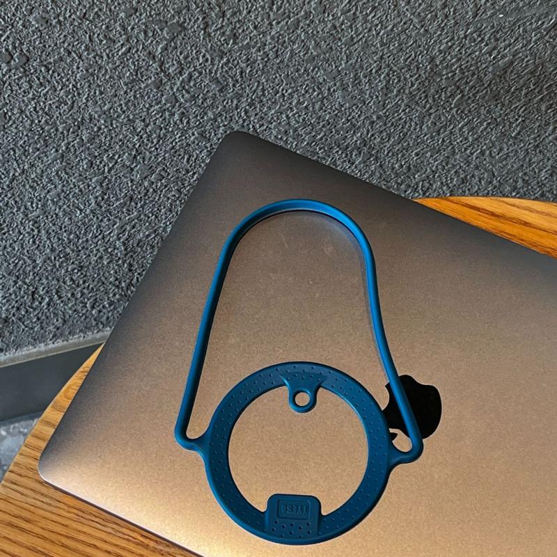 Silikon Wasserflaschengriff Isolierte Becher Kaffeetasse Durchmesser 85 bis 100 mm Tragbar Auslaufsicher Tassenband