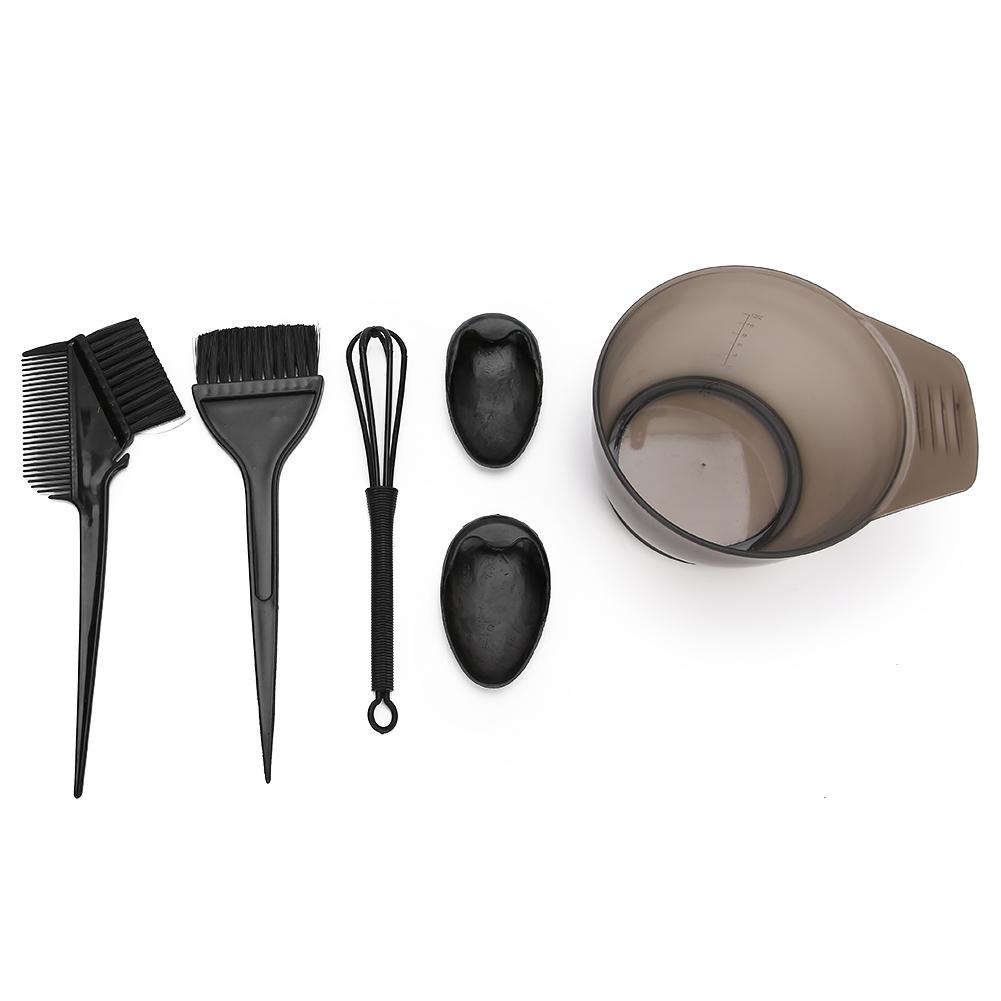 Hair Coloring Brush Hair Tint Salon Mixing Bowl Anti‑Slip Hair Dyeing Styling Tool(Black )
