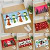 Christmas Snowman Patterned Door Mat Artistic Festive Print Mat Non Slip Floor Mat For Entryway Doorstep Home Decor