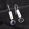 Iolite Gemstone 925 Sterling Silver Jewelry Handmade Earrings 1.9" Gift For Wife EE-168-14
