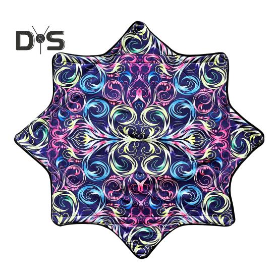 Flowstar Octagonal Scarf Juggling Toy for Beginners Double-Sided Print Cloth Fun Skill Toy Fingertip Rotating Flow Star Dapo Star Gift for Kids And