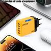 5 Ports USB C PD Charger Quick Charge 3.0 Type C USB Phone Chargers Fast Charging Adapter For iPhone 16 15 Samsung Huawei