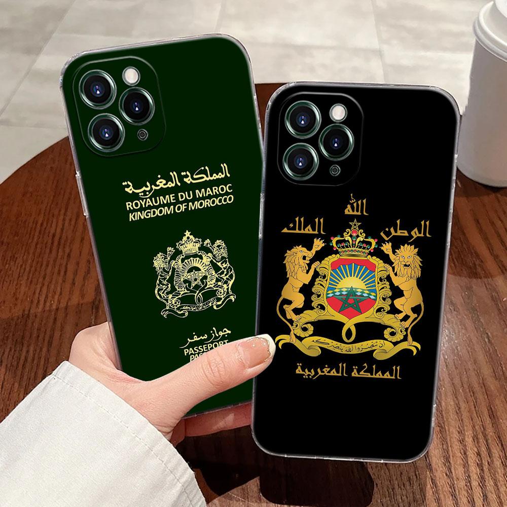 Morocco Flag Maroc Passport Case For Apple iPhone 17 16 15 14 13 12 11 Pro Max 16 Plus 16E 17Air 17Pro Phone Cover Silicon Funda