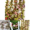 Lush 42 Flowers Artificial Silk Rose Fake Flower Garland Vine Perfect For Home Decor