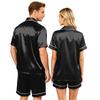 Couple Matching Pajama Set Short Sleeve Button Down Shirt and Shorts Set Soft Casual Sleepwear Available In Sizes S To XXXXL