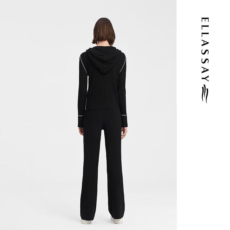 ELLASSAY Women's Autumn Lambswool Loose Knit Trousers
