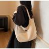 2025 Minimalist Large-Capacity Canvas Shoulder Tote with Embroidery