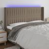 VidaXL LED Headboard Bedroom Furniture Double Bed Accessory Head of Bed Frame Interior Taupe 3124312