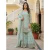 Schönes Faux Georgette Pakisatni Sharara Anzug Designer Bollywood Salwar Kameez