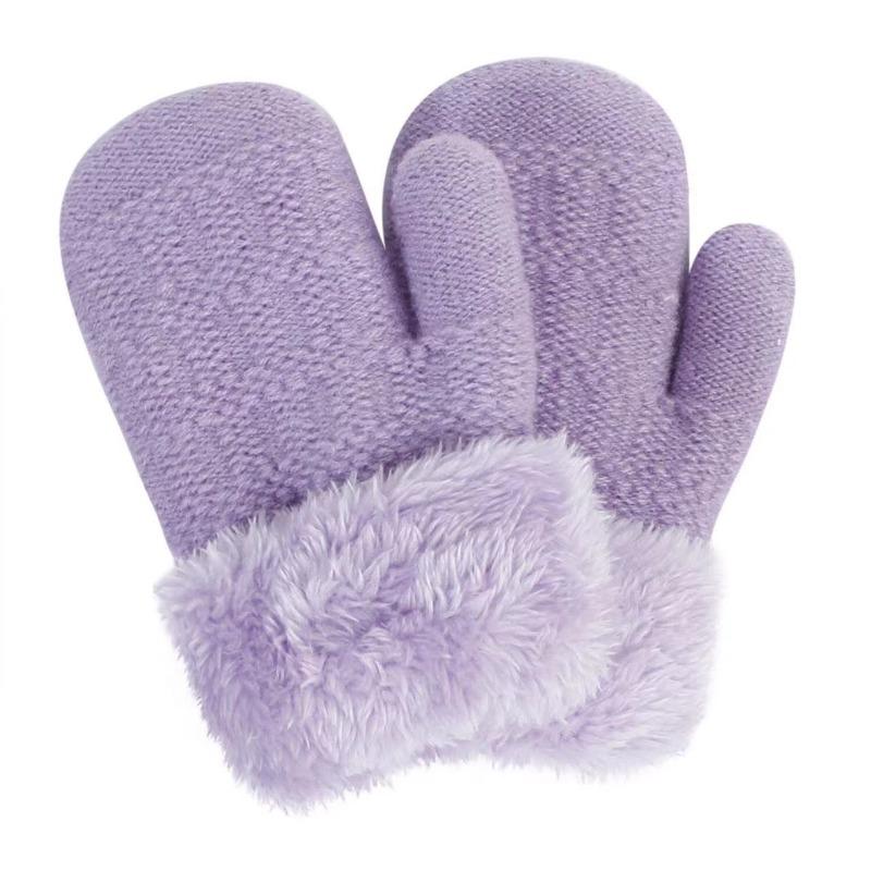 Gants d'hiver tricotés en laine pour bébés garçons et filles, mitaines chaudes et épaisses pour les doigts, pour enfants de 1 à 3 ans