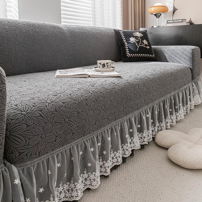 

1 шт. Роскошный комфортный жаккардовый чехол на диван Дышащий, Молочный флис Защитник мебели | Модный дизайн для декора спальни, офиса, гостиной 90-140cm