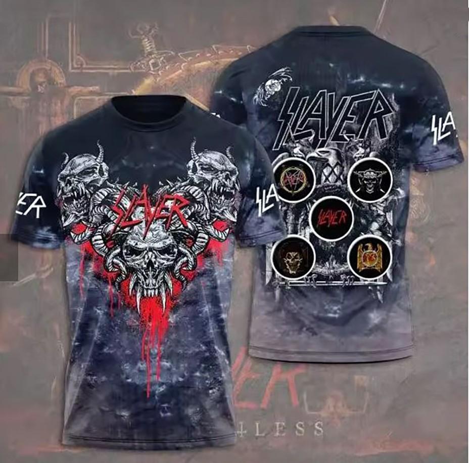 Trend Slayer Metal Rock 3D Print T-shirts Unisex Full Size S