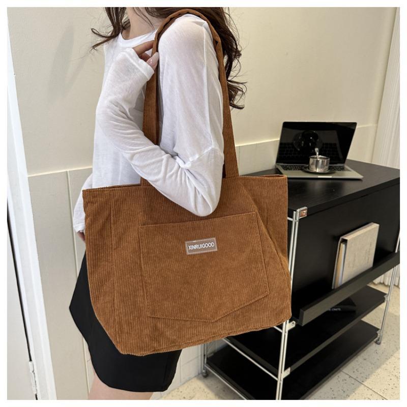 Women Canvas Corduroy Tote Bags Handbag Messenger Shoulder Bag shopping bag UK