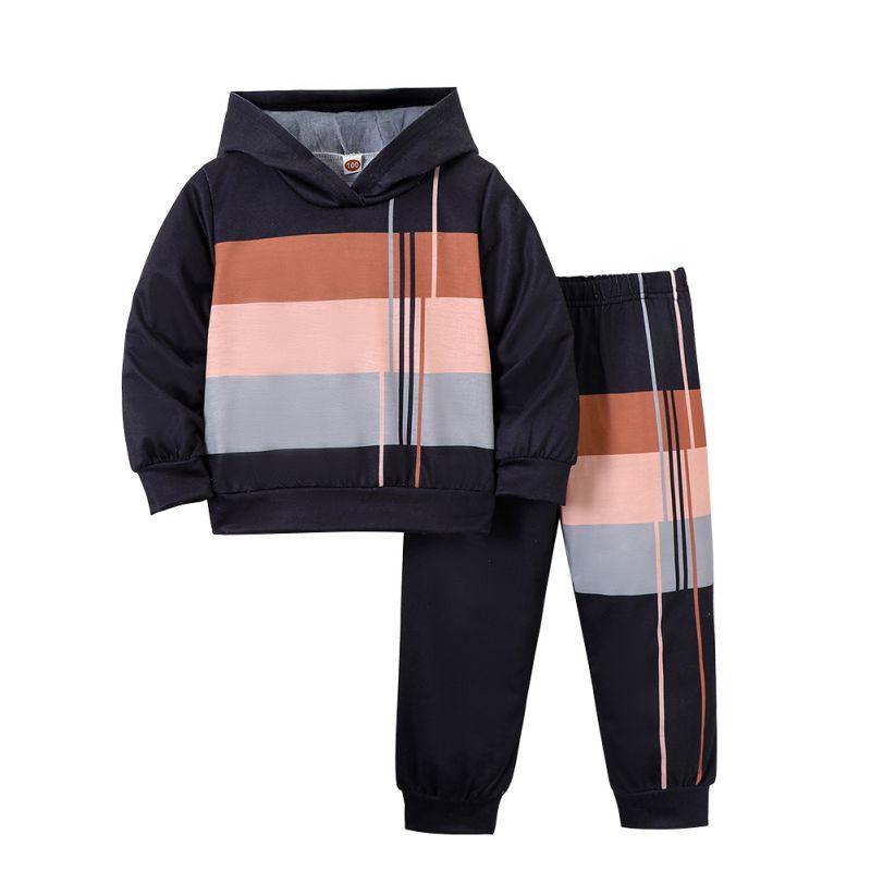 1-8 Years Kids Boys Hooded Sweatshirt Sets Top and Pants
