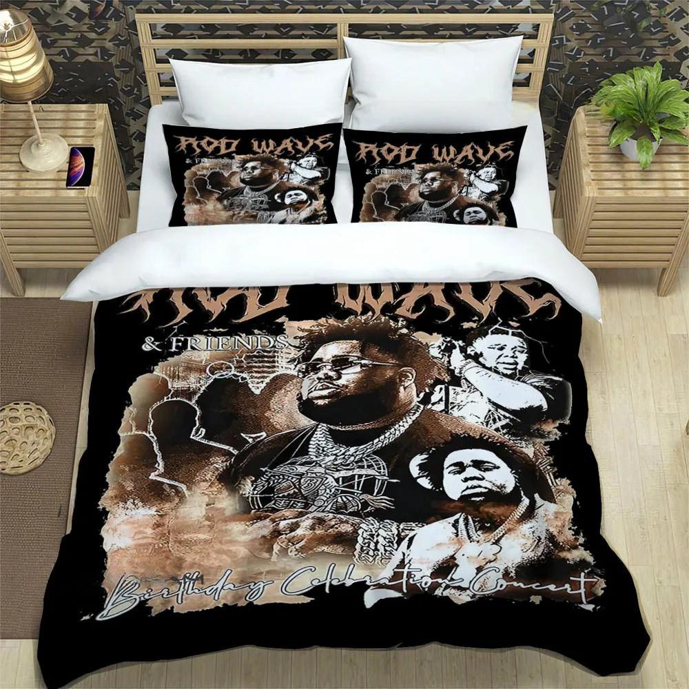 Popular Music Rod Wave Print Bedding Sets exquisite bed supplies set duvet cover comforter set bedding set luxury birthday gift