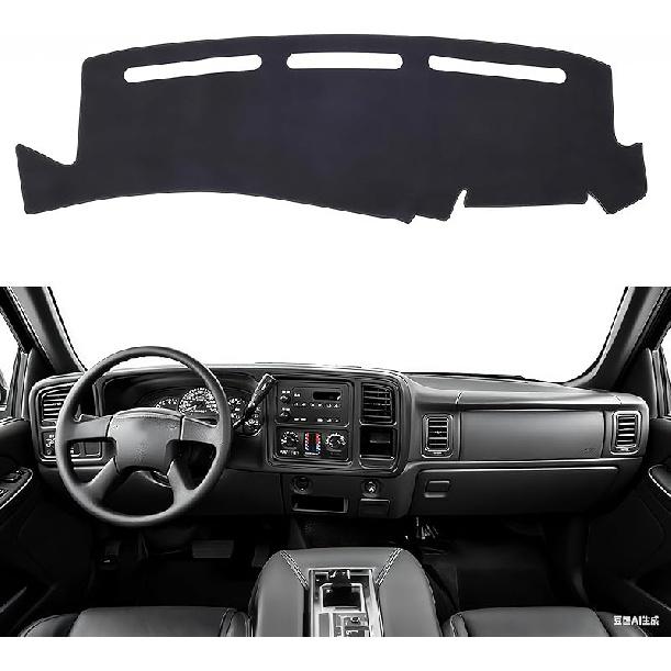 Dash Cover Mat Fit For 1999-2006 GMC Sierra/Chevy Silverado 1500 2500 3500 HD,2000-2006 GMC Yukon/Yukon XL/Chevy Suburban Tahoe Avalanche,Dashboard