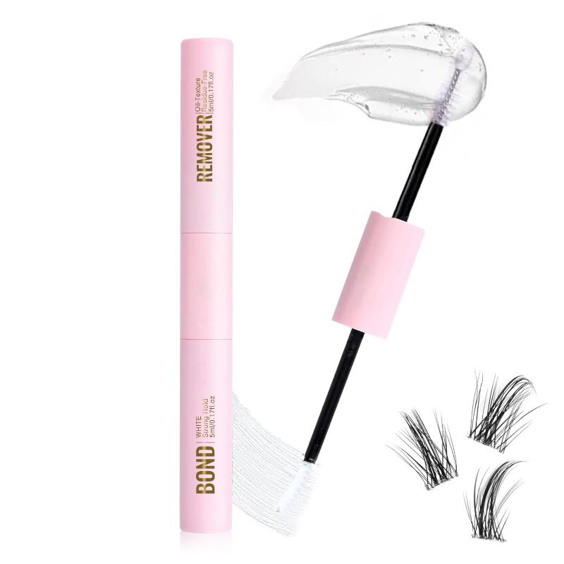 

1Pcs 2 In 1 Bond And Seal/ Remover Waterproof Fast Drying Glue And Sealer Dual-Ended Eyelash Glue Strong Hold Cluster Lash Glue White glue