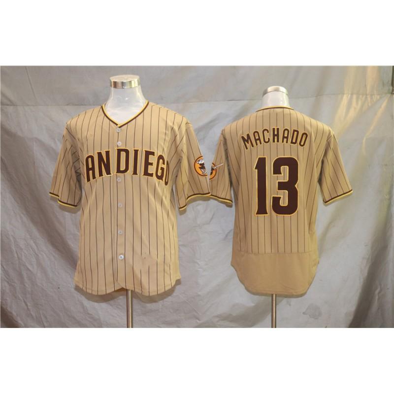 San Diego Padres Fan Fotbalový dres Unisex Vyšívaný Sportovní Top Pruhovaný Design Bavlněná Směs Podzimní Oblečení