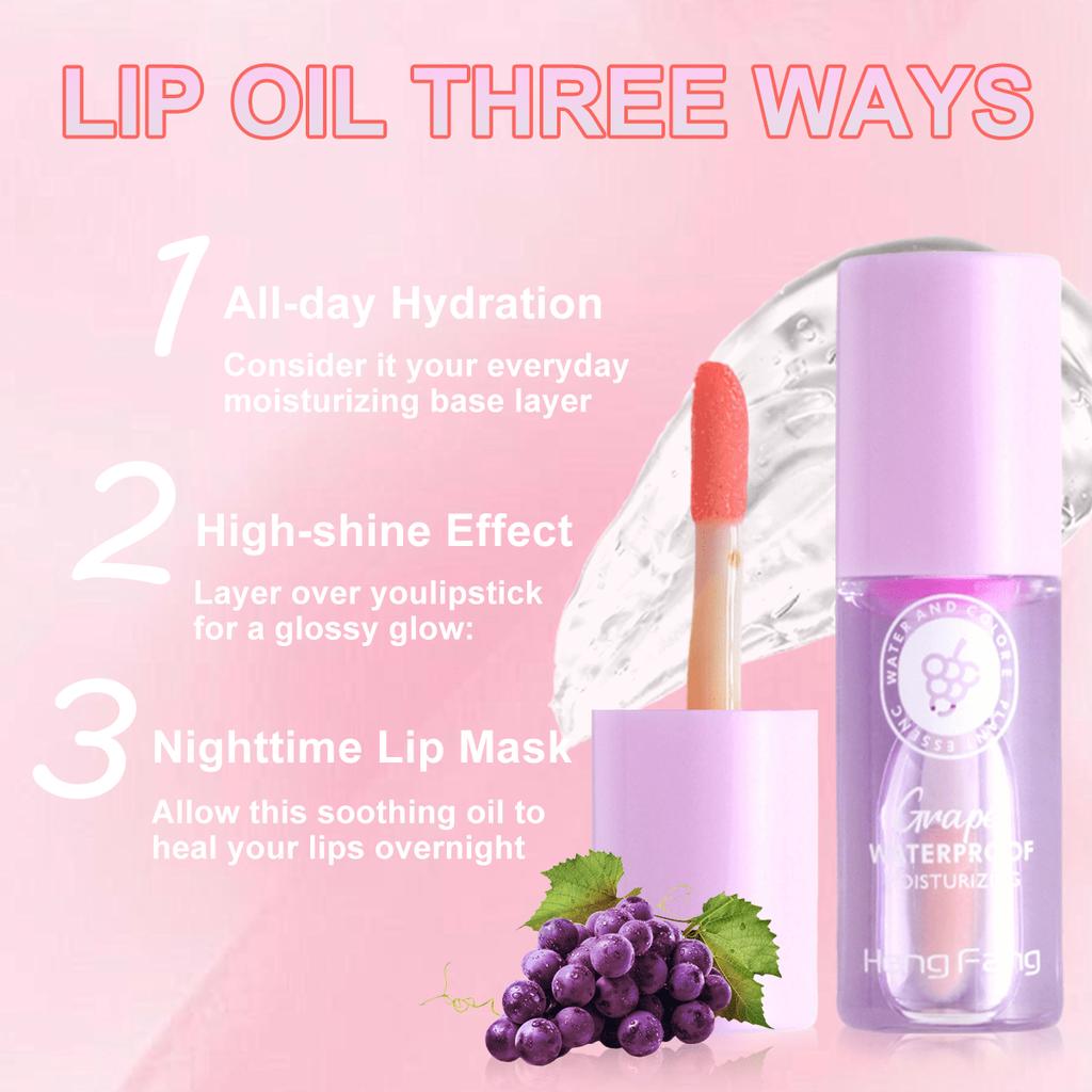 1/2PCS Color Changing Lip Oil, Lemon/Apple/Blueberry/Grape Flavor, Moisturizing And Nourishing, Brig
