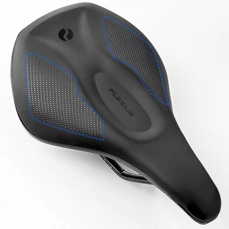 PLSELIS Bike Saddle PU Leather Shock Absorbing Seat Road Mountain Bicycle
