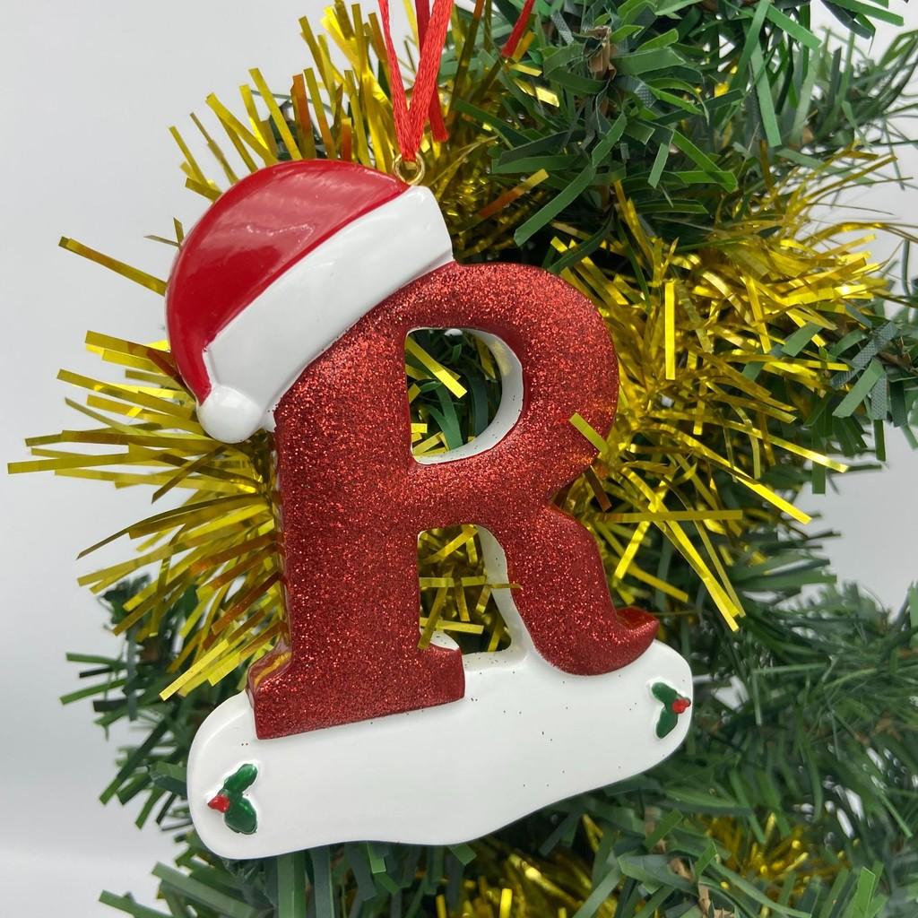 Chic 26 Letter Resin Alphabet Ornaments For Christmas Tree Unique Holiday Decor