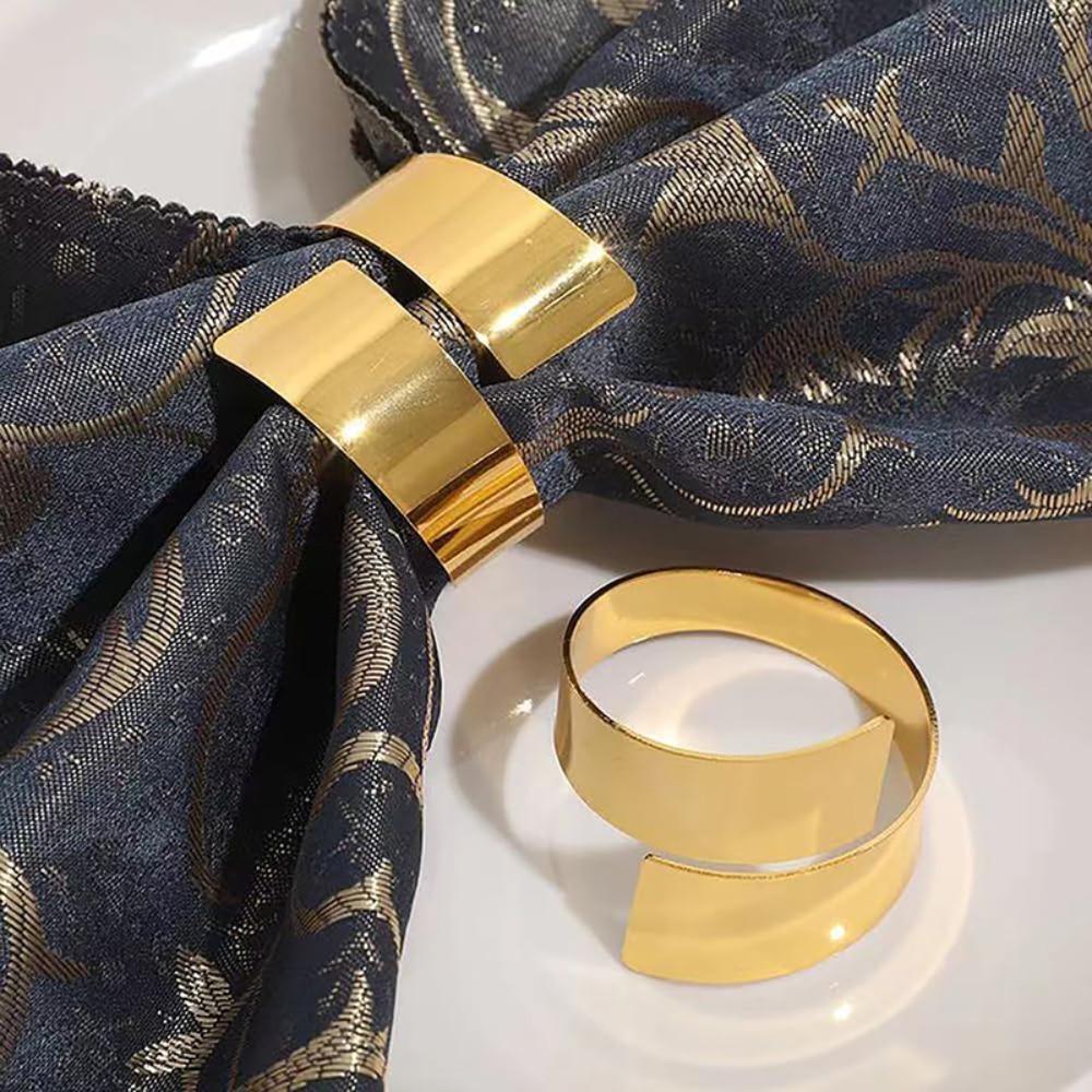 Gold/Silber Serviettenring Vergoldete Hochzeitstuchringe Serviettenhalter Weihnachten