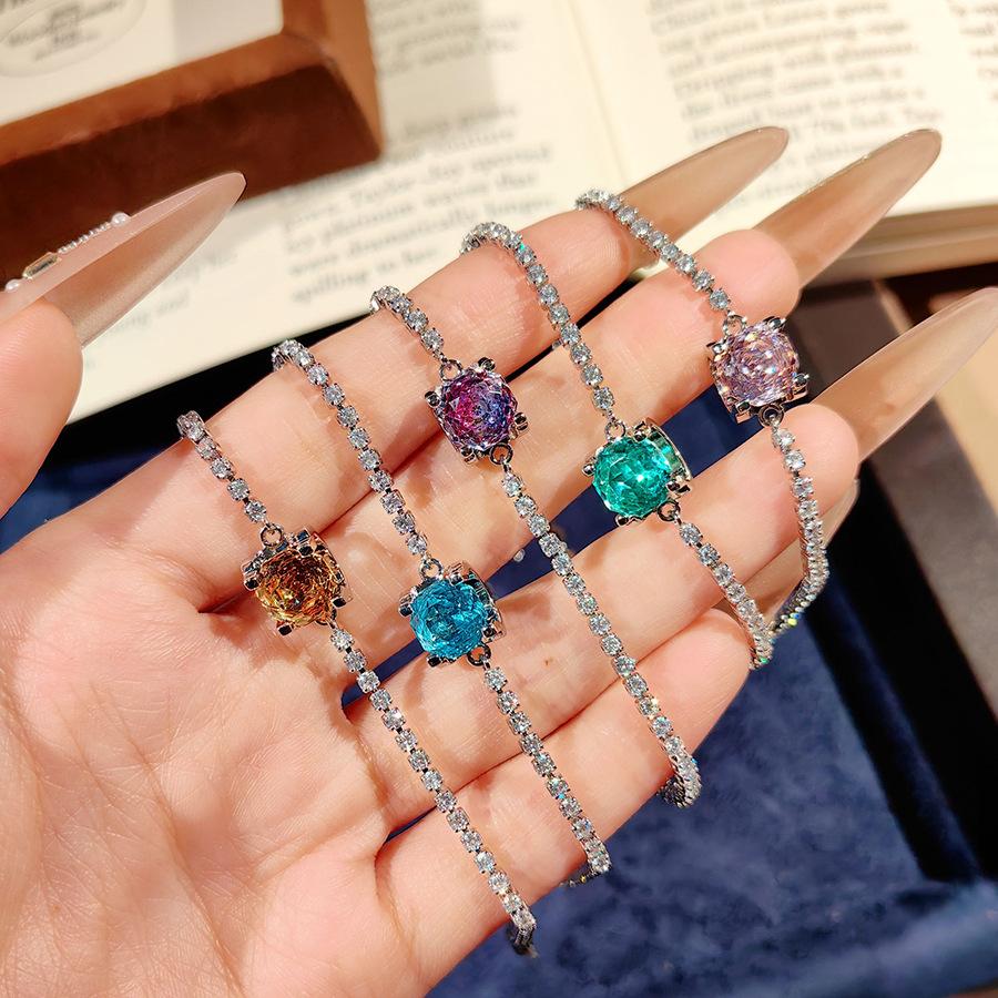 Classic Bull Head Star Anise Rose Cut Paraiba Pendant Necklace Colorful Diamond Stud Earrings Pink Diamond Ring Sea Blue Bracelet