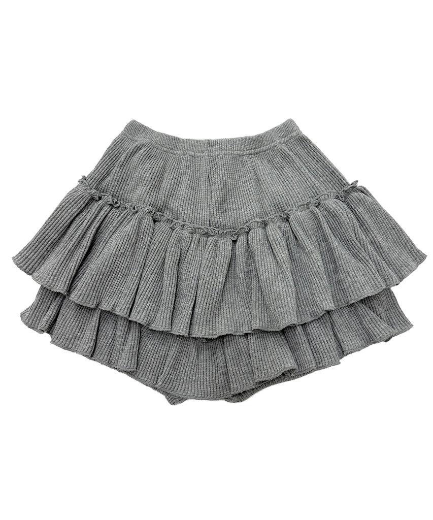 Plasma Sphere Medley Applique Waffle Western Tiered Ruffle Skirt Pants_2 Colors