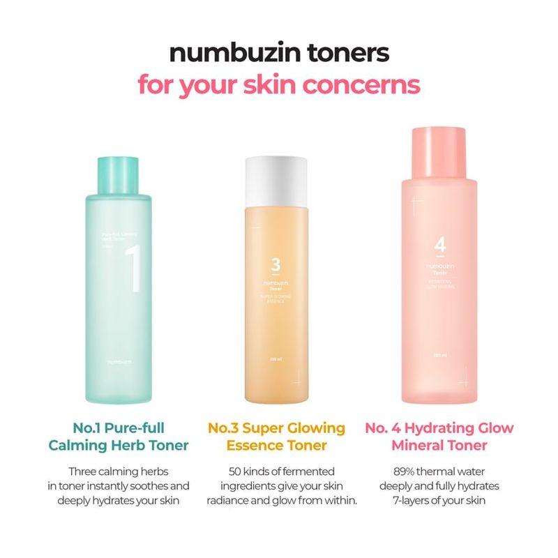 numbuzin - No.4 Hydrating Glow Mineral Toner Bundle Set